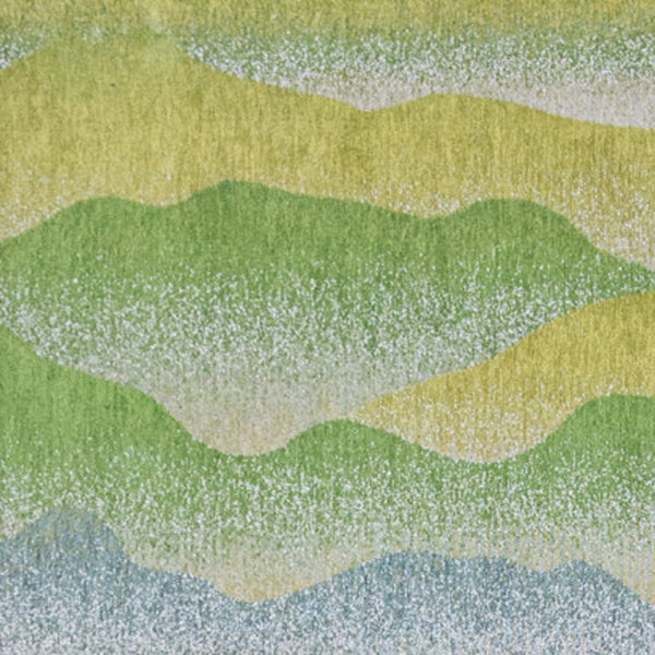 Homeroots 6' X 8' Green And Yellow Abstract Non Skid Area Rug  100% Pet 548829