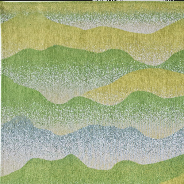 Homeroots 6' X 8' Green And Yellow Abstract Non Skid Area Rug  100% Pet 548829