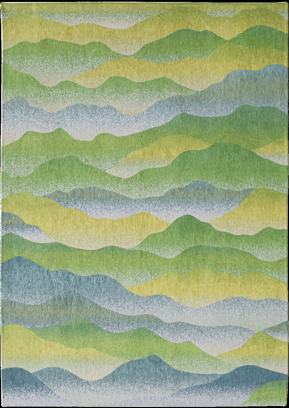 Homeroots 7' X 9' Green And Yellow Abstract Non Skid Area Rug  100% Pet 548830