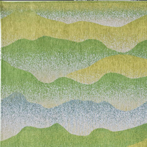Homeroots 7' X 9' Green And Yellow Abstract Non Skid Area Rug  100% Pet 548830
