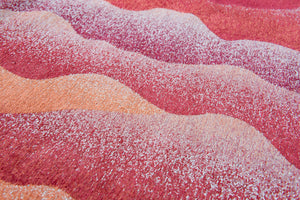 Homeroots 8' X 11' Red Orange Abstract Non Skid Area Rug  100% Pet 548845