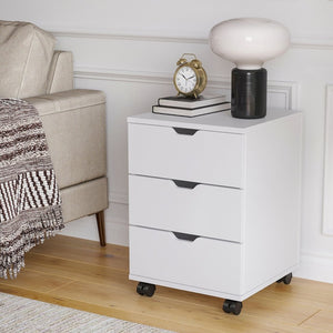 English Elm 3-drawer Rolling Wood File Cabinet with Locking Casters for Home Office Under Desk T3623P434196