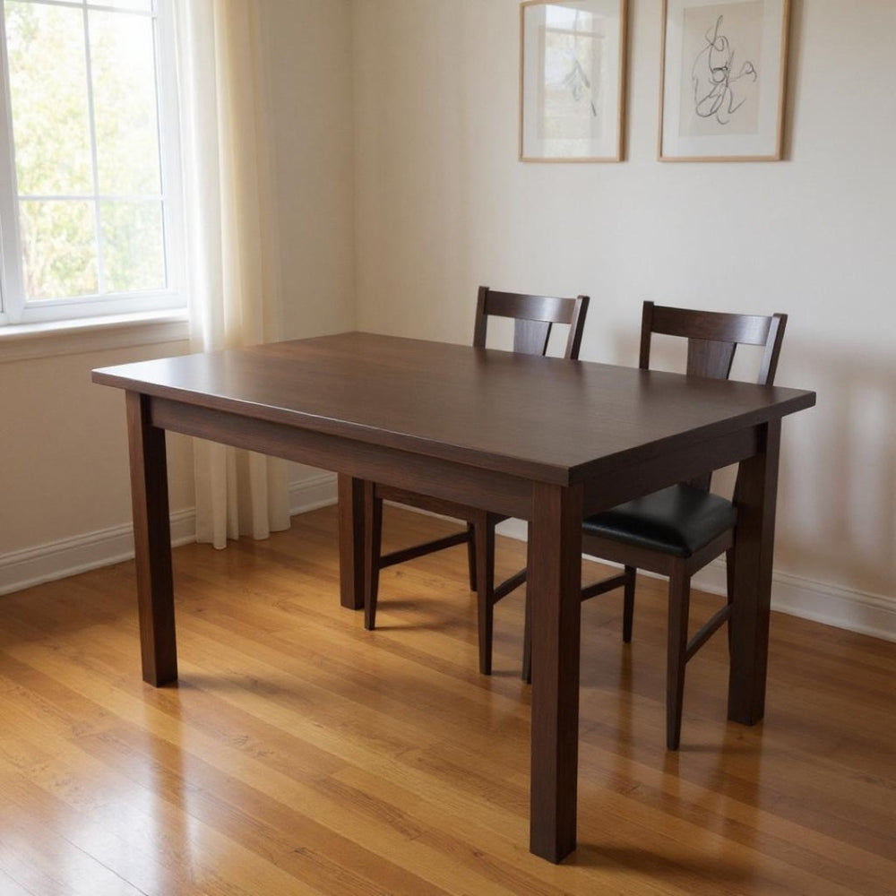 HomeRoots 48" Raw Umber Solid Wood Dining Table - Timeless Craftsmanship for Dining, Entertaining & Workspaces! 548855