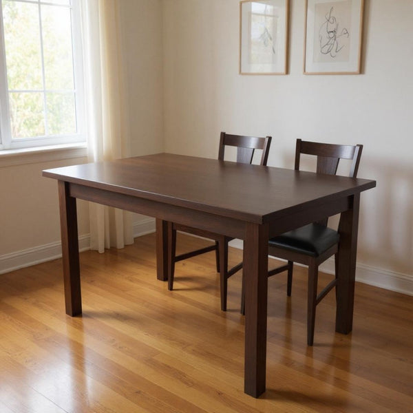 HomeRoots 48" Raw Umber Solid Wood Dining Table - Timeless Craftsmanship for Dining, Entertaining & Workspaces! 548855