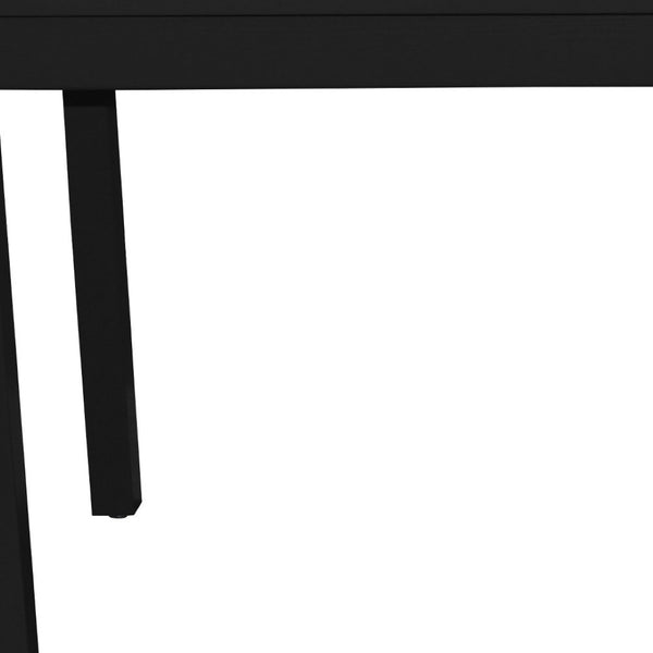 HomeRoots 48" Black Solid Wood Dining Table - Handcrafted, Timeless Design for Modern & Traditional Spaces 548856
