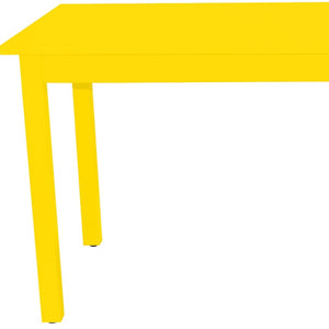 HomeRoots 48" Yellow Solid Wood Dining Table - Handcrafted Pine, Seats 4, Perfect for Dining or Workspace! 548857