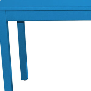 HomeRoots 48" Caribbean Blue Solid Wood Dining Table - Handcrafted, Stylish, Versatile Centerpiece for Any Space 548858