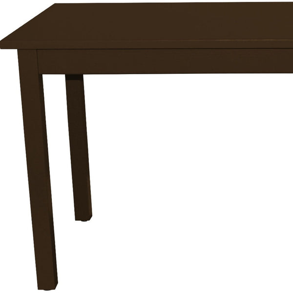 HomeRoots 48" Coffee Solid Wood Dining Table - Handcrafted Pine, Timeless Style, Seats 4, Ideal for Any Space 548859