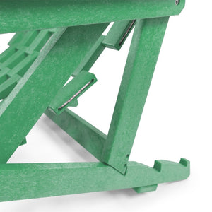 English Elm Pinecrest Outdoor Folding Lounge Chair Recycled Hdpe Reclining Patio Seat with Cushion Green B2745P409692