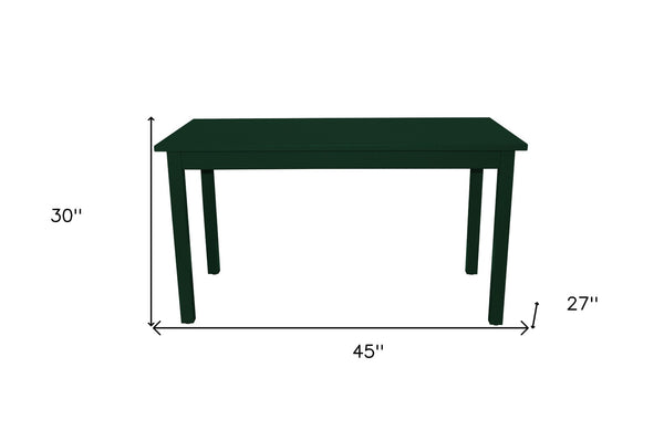 HomeRoots 48" Dark Green Solid Wood Dining Table - Handcrafted Pine, Seats 4, Timeless Charm & Versatile Design 548860