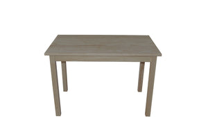 HomeRoots 48" Gray Solid Wood Dining Table - Timeless Design, Versatile Use for Dining, Work, and Gatherings! 548862