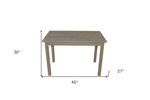 HomeRoots 48" Gray Solid Wood Dining Table - Timeless Design, Versatile Use for Dining, Work, and Gatherings! 548862