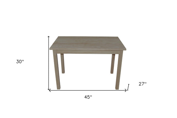 HomeRoots 48" Gray Solid Wood Dining Table - Timeless Design, Versatile Use for Dining, Work, and Gatherings! 548862