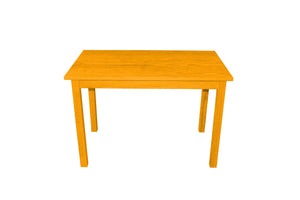 HomeRoots 48" Goldenrod Solid Wood Dining Table - Handcrafted Pine, Seats 4, Perfect for Dining & Workspaces 548863