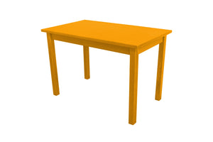 HomeRoots 48" Goldenrod Solid Wood Dining Table - Handcrafted Pine, Seats 4, Perfect for Dining & Workspaces 548863