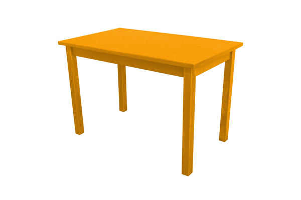 HomeRoots 48" Goldenrod Solid Wood Dining Table - Handcrafted Pine, Seats 4, Perfect for Dining & Workspaces 548863