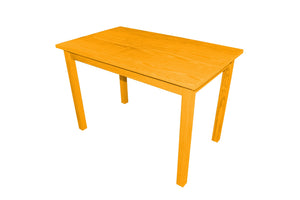 HomeRoots 48" Goldenrod Solid Wood Dining Table - Handcrafted Pine, Seats 4, Perfect for Dining & Workspaces 548863