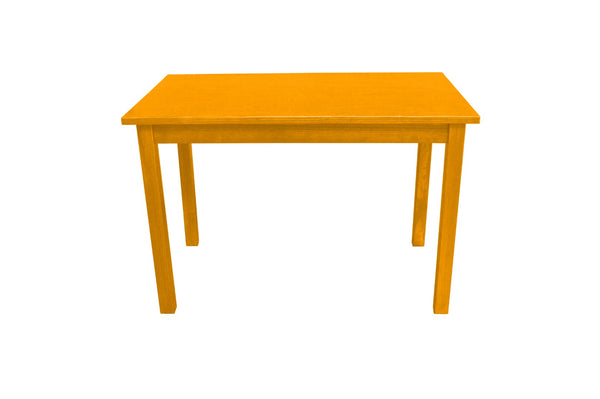 HomeRoots 48" Goldenrod Solid Wood Dining Table - Handcrafted Pine, Seats 4, Perfect for Dining & Workspaces 548863