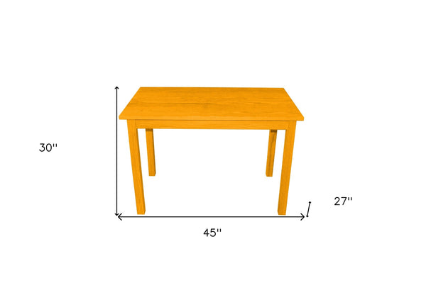 HomeRoots 48" Goldenrod Solid Wood Dining Table - Handcrafted Pine, Seats 4, Perfect for Dining & Workspaces 548863