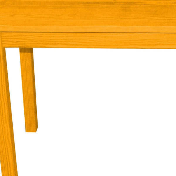 HomeRoots 48" Goldenrod Solid Wood Dining Table - Handcrafted Pine, Seats 4, Perfect for Dining & Workspaces 548863