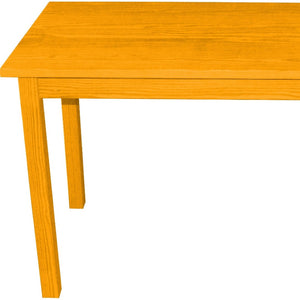 HomeRoots 48" Goldenrod Solid Wood Dining Table - Handcrafted Pine, Seats 4, Perfect for Dining & Workspaces 548863