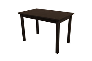 HomeRoots 48" Solid Pine Wood Dining Table - Dark Brown Finish, Handcrafted Style for Elegant Entertaining 548865