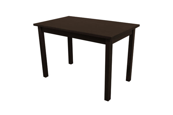 HomeRoots 48" Solid Pine Wood Dining Table - Dark Brown Finish, Handcrafted Style for Elegant Entertaining 548865