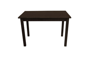HomeRoots 48" Solid Pine Wood Dining Table - Dark Brown Finish, Handcrafted Style for Elegant Entertaining 548865