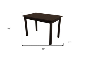 HomeRoots 48" Solid Pine Wood Dining Table - Dark Brown Finish, Handcrafted Style for Elegant Entertaining 548865