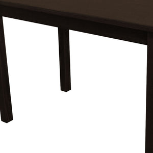 HomeRoots 48" Solid Pine Wood Dining Table - Dark Brown Finish, Handcrafted Style for Elegant Entertaining 548865
