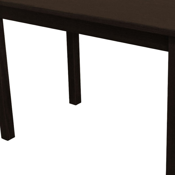 HomeRoots 48" Solid Pine Wood Dining Table - Dark Brown Finish, Handcrafted Style for Elegant Entertaining 548865