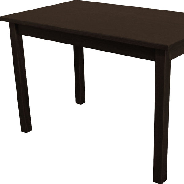 HomeRoots 48" Solid Pine Wood Dining Table - Dark Brown Finish, Handcrafted Style for Elegant Entertaining 548865