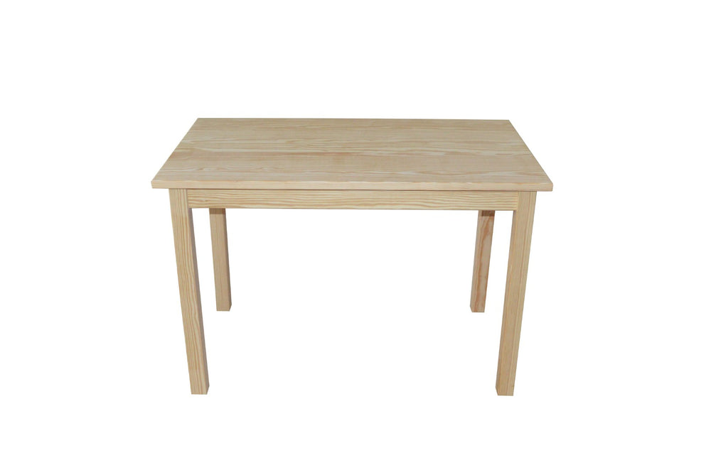 HomeRoots 48" Handcrafted Solid Wood Dining Table - Timeless Natural Pine Finish for Stylish Gatherings & Meals 548867