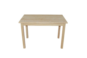 HomeRoots 48" Handcrafted Solid Wood Dining Table - Timeless Natural Pine Finish for Stylish Gatherings & Meals 548867