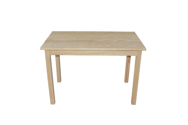 HomeRoots 48" Handcrafted Solid Wood Dining Table - Timeless Natural Pine Finish for Stylish Gatherings & Meals 548867