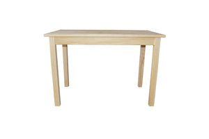 HomeRoots 48" Handcrafted Solid Wood Dining Table - Timeless Natural Pine Finish for Stylish Gatherings & Meals 548867