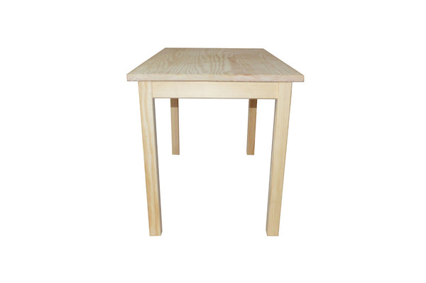 HomeRoots 48" Handcrafted Solid Wood Dining Table - Timeless Natural Pine Finish for Stylish Gatherings & Meals 548867