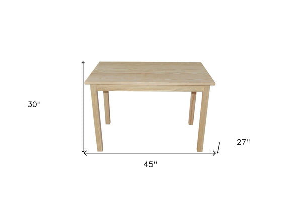 HomeRoots 48" Handcrafted Solid Wood Dining Table - Timeless Natural Pine Finish for Stylish Gatherings & Meals 548867