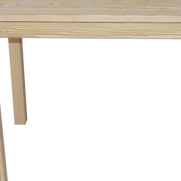 HomeRoots 48" Handcrafted Solid Wood Dining Table - Timeless Natural Pine Finish for Stylish Gatherings & Meals 548867