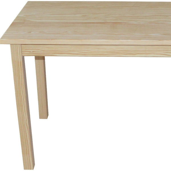 HomeRoots 48" Handcrafted Solid Wood Dining Table - Timeless Natural Pine Finish for Stylish Gatherings & Meals 548867