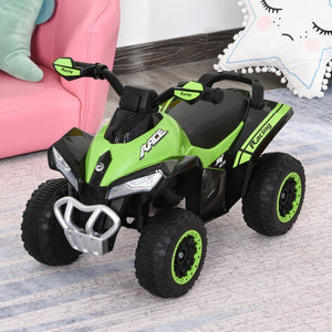 English Elm Aosom Toddler Foot Powered Ride on Atv Toy with Led Lights and Music Buttons W2225P249783