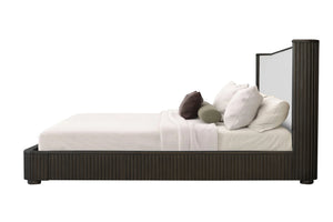 English Elm Clayten Stylish Eastern King Bed With Upholstered Headboard & Espresso Finish For Ultimate Comfort B2726S00278