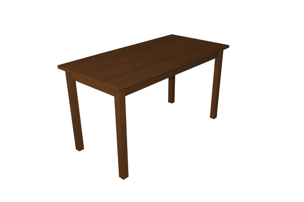 HomeRoots 60" Raw Umber Solid Wood Dining Table - Stylish, Hand-Crafted Centerpiece for Dining & Workspace Use 548914