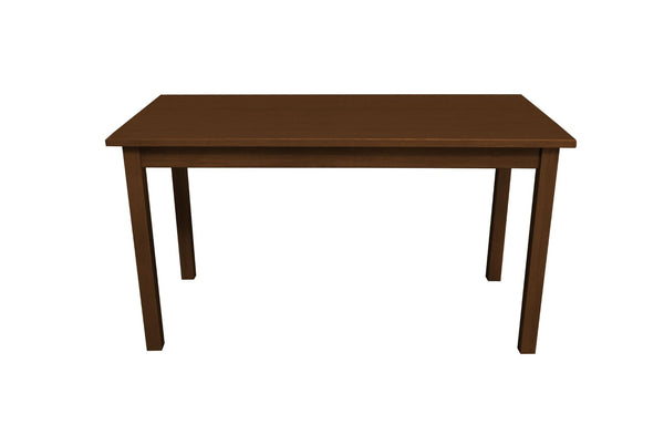 HomeRoots 60" Raw Umber Solid Wood Dining Table - Stylish, Hand-Crafted Centerpiece for Dining & Workspace Use 548914