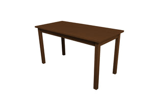 HomeRoots 60" Raw Umber Solid Wood Dining Table - Stylish, Hand-Crafted Centerpiece for Dining & Workspace Use 548914