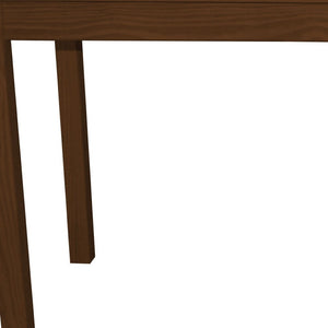 HomeRoots 60" Raw Umber Solid Wood Dining Table - Stylish, Hand-Crafted Centerpiece for Dining & Workspace Use 548914