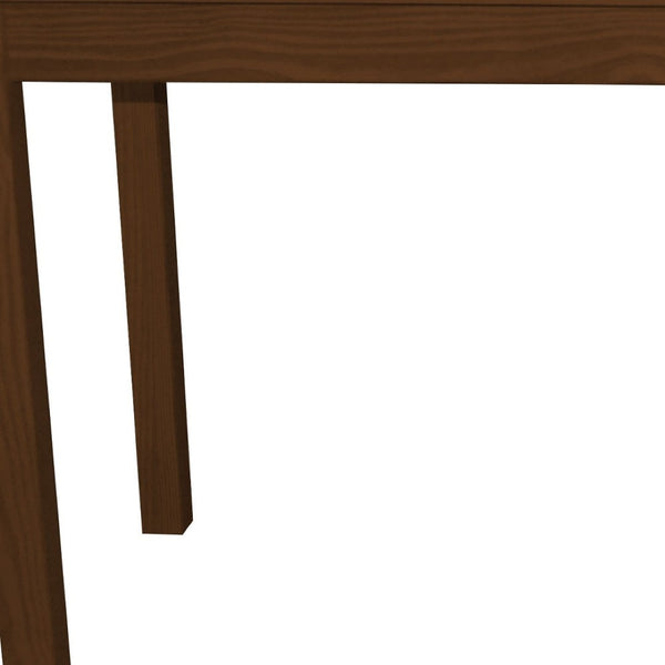 HomeRoots 60" Raw Umber Solid Wood Dining Table - Stylish, Hand-Crafted Centerpiece for Dining & Workspace Use 548914