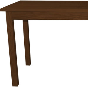 HomeRoots 60" Raw Umber Solid Wood Dining Table - Stylish, Hand-Crafted Centerpiece for Dining & Workspace Use 548914