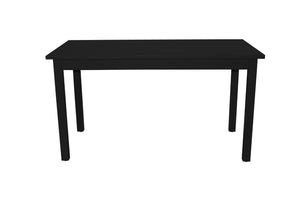 HomeRoots 60" Black Solid Wood Dining Table - Timeless Design for 6, Premium Pine, Sturdy & Versatile for Any Space 548915