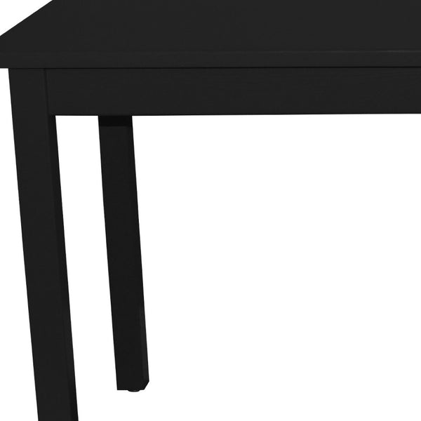 HomeRoots 60" Black Solid Wood Dining Table - Timeless Design for 6, Premium Pine, Sturdy & Versatile for Any Space 548915